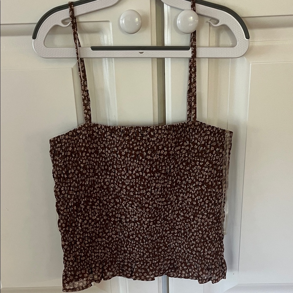 American Eagle Outfitters Brown Floral Camisole